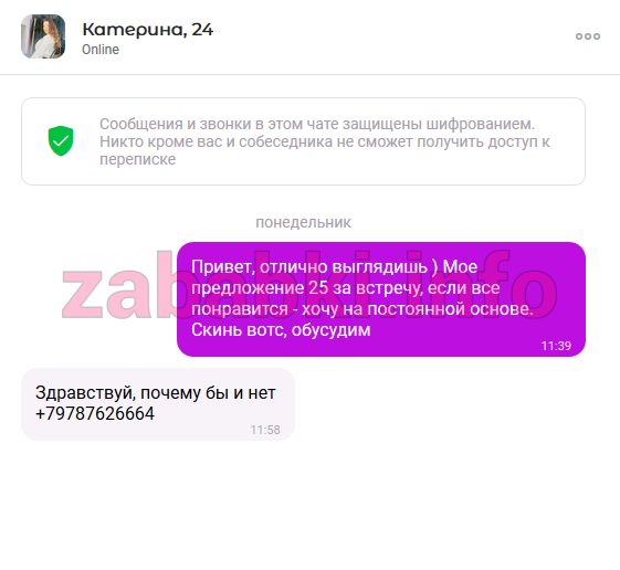 Проститутка Екатерина Заворотько (Сорокина), снимок 1