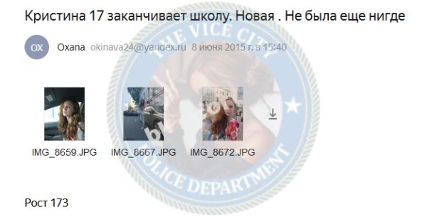Ткач Кристина — слитая анкета
