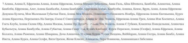 Ефремова Алина — Курск, слитая анкета