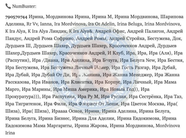 Мордвинова Ирина — Москва, слитая анкета
