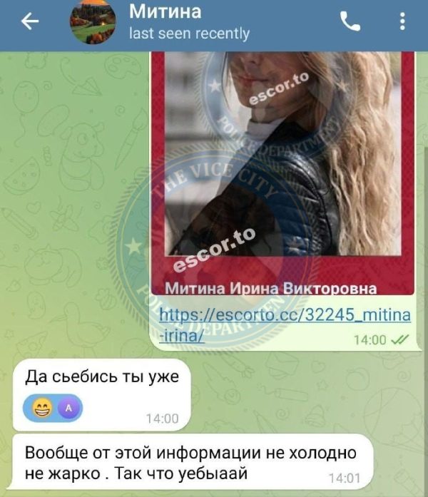 Митина Ирина — Краснодар, слитая анкета